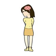 comic cartoon brainy woman N3
