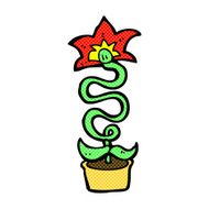 comic cartoon flower N80