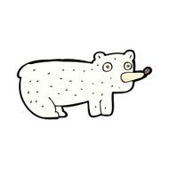 funny comic cartoon polar bear N4