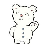 comic cartoon polar bear N10