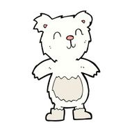 comic cartoon teddy polar bear