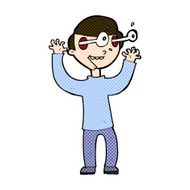 comic cartoon man with popping out eyes N8
