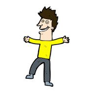 comic cartoon happy man N128