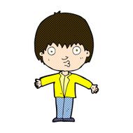 comic cartoon amazed boy N6