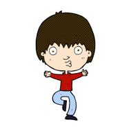 comic cartoon excited boy N41
