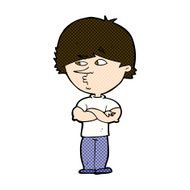 comic cartoon suspicious man N12