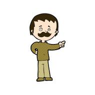 comic cartoon man with mustache pointing N9