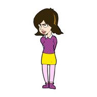comic cartoon annoyed woman N53