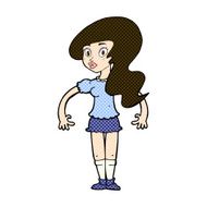 comic cartoon pretty woman N73