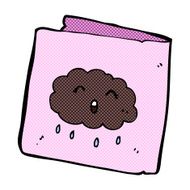 comic cartoon card with cloud pattern N3