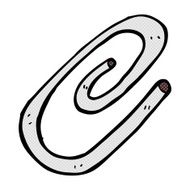 comic cartoon red paperclip N4
