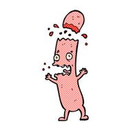 comic cartoon undercooked sausage
