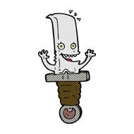 crazy comic cartoon knife character N3