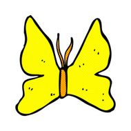comic cartoon butterfly symbol N7