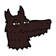 comic cartoon smug wolf face N2