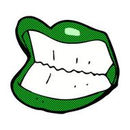 comic cartoon grinning halloween mouth