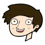 comic cartoon happy boy face N14