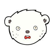 comic cartoon polar bear face N5
