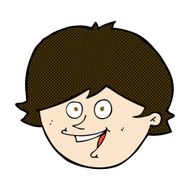 comic cartoon happy boy face N15