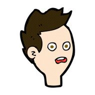 comic cartoon shocked man N32