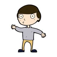comic cartoon waving man N11