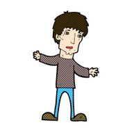 comic cartoon worried man N29