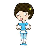 comic cartoon woman in french maid outfit N3