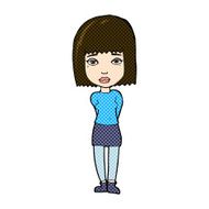 comic cartoon serious girl N2