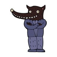 comic cartoon wolf man N15
