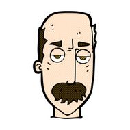 comic cartoon bored old man N6