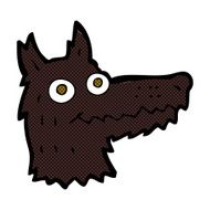 comic cartoon wolf head N8