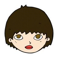 comic cartoon girl staring N3