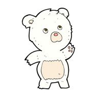 comic cartoon curious polar bear