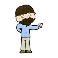 comic cartoon bearded man pointing N3