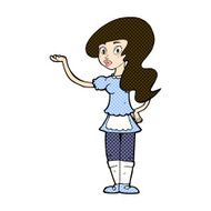 comic cartoon waitress N9
