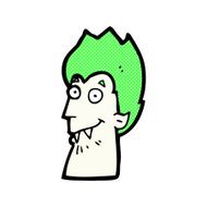 comic cartoon vampire head N10