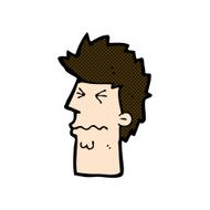 comic cartoon stressed out face N3