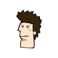 comic cartoon unhappy man N5