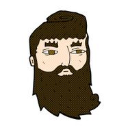 comic cartoon bearded man N13