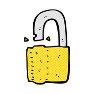 comic cartoon padlock N4