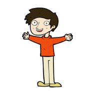 comic cartoon enthusiastic man N3