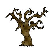 comic cartoon winter tree N4
