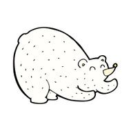 comic cartoon stretching polar bear