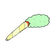 comic cartoon marijuana cigarette N3