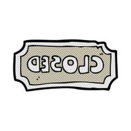 comic cartoon closed sign N2