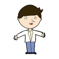 comic cartoon man in casual jacket N3