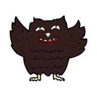 comic cartoon happy owl N3