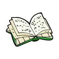 comic cartoon open book N2