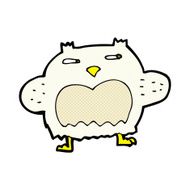 comic cartoon suspicious owl N3