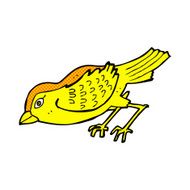 comic cartoon garden bird N12